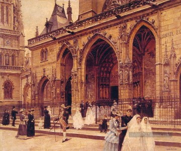 Premières scènes de Communion Paris Jean Béraud Peinture à l'huile